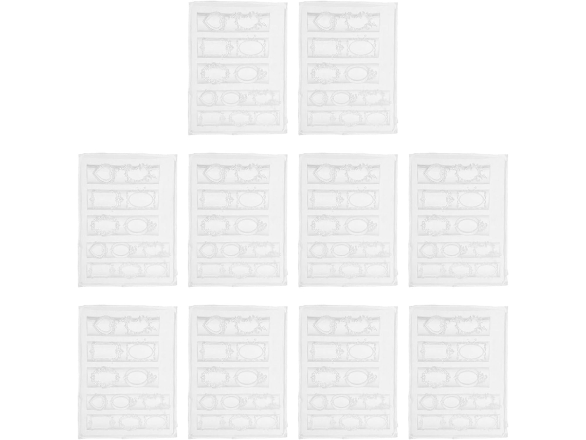 10 Moldes De Silicona Para Decoración De Uñas, Molde De Silicona Para Uñas Con Marco Pequeño