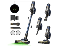 Aspiradora inalámbrica Vactidy V12 de 50 000 pa, 2 en 1, succión en seco y húmedo, batería de 50 min, 450 w, LED, detección de polvo (verde)