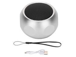Altavoz Bluetooth (conexión Inalámbrica, Subwoofer Portátil) Mini Cañón De Acero Pequeño Con Batería Integrada Plata