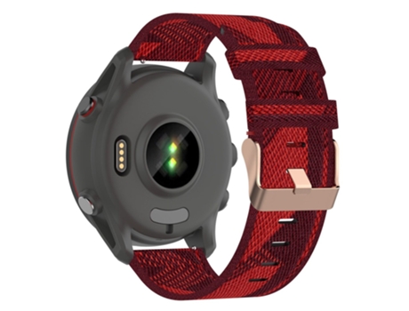 Correa de nailon 20mm con hebilla para Garmin Venu Sq/Venu 2 Plus/Huawei Watch GT 2 42mm/GT 3 Pro 43mm - Raya roja