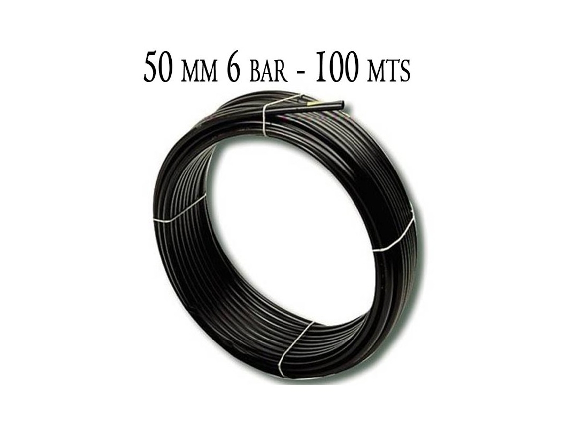 Tuberia Polietileno Agricola 50 Mm 6 Bar 100M Negro SUINGA