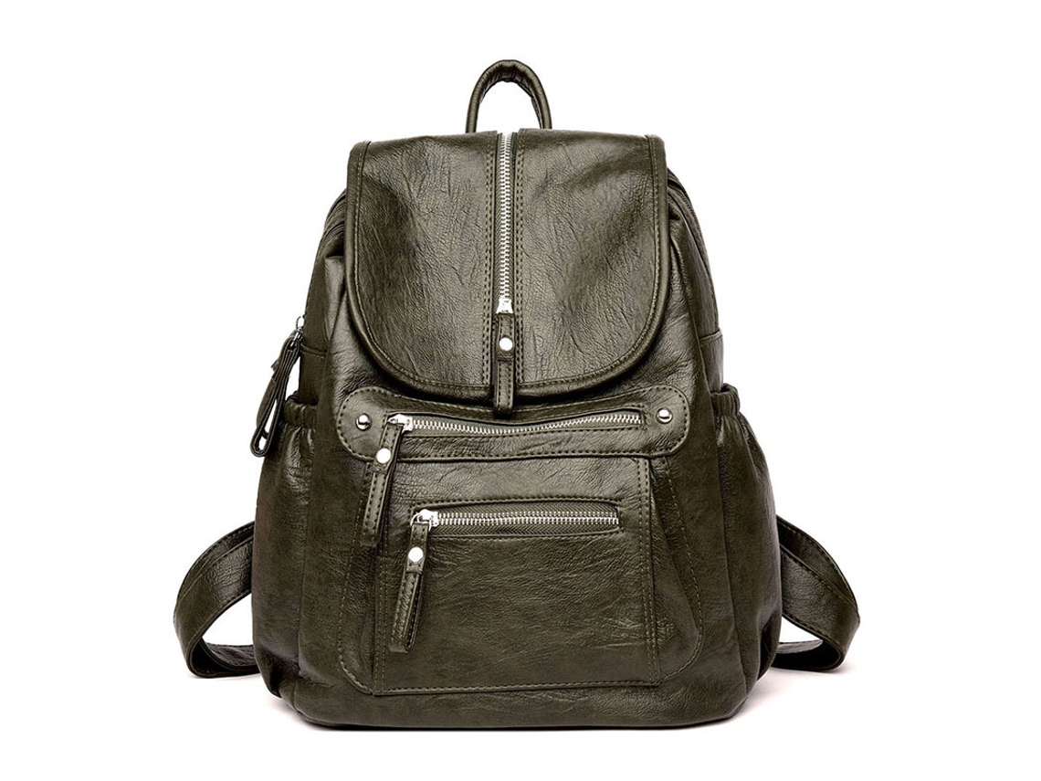 Bolso de mano de piel suave para mujer, bandolera estilo mensajero, estilo hobo, color verde Digitallab