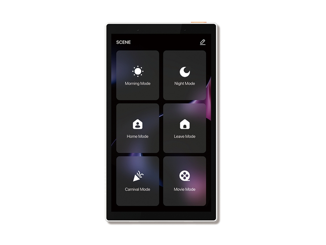 Panel inteligente de 5 pulgadas con control domótico mediante pantalla táctil.