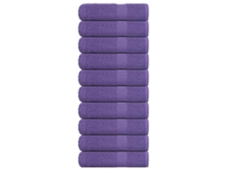 Toallas De Mano 10 Uds 100 Algodón Púrpura 50x100 Cm 360 Gsm Wsd425102
