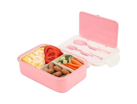 ELKUAIE Fiambrera bento box fiambrera con 3 compartimentos vajilla 1000ml fiambrera microondas calefacción para niños y adultos