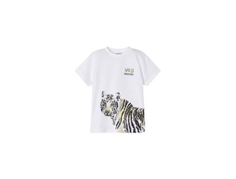 Camiseta para niño MAYORAL (4 años - Algodón - Blanco)