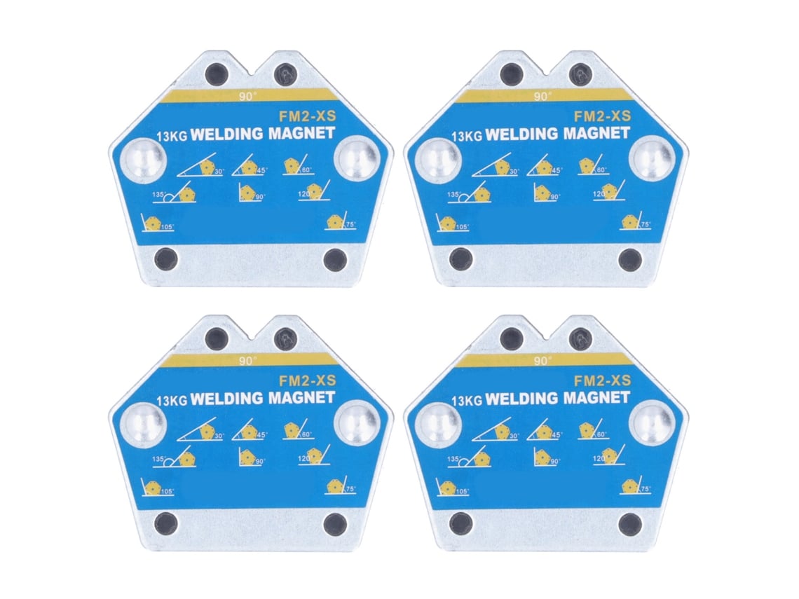 4 Peças Posicionador Magnético De Solda Multiângulo Ferramenta De Fixação De Ferro Quadrado 13kg Fm2‑xs