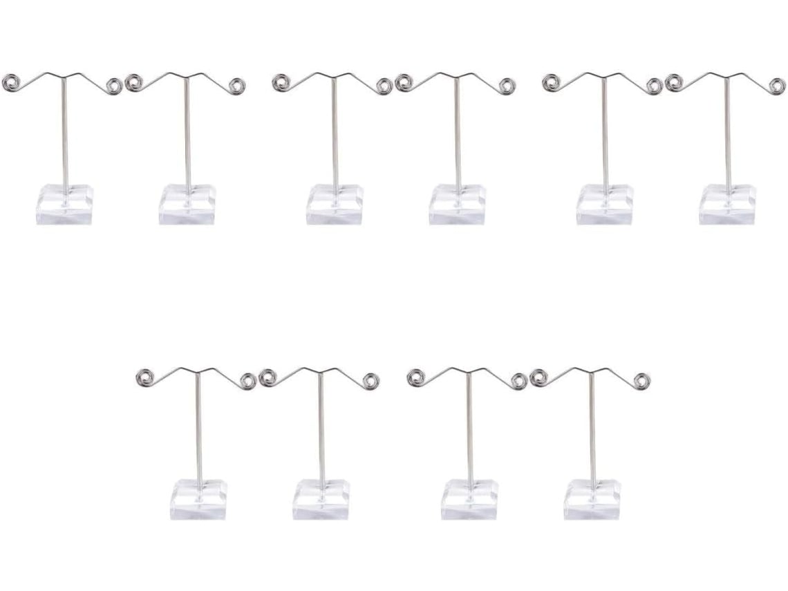 Expositor De Joyería De Acrílico Transparente De 10 Piezas, Mini Organizador Para Pendientes, Pulseras Y Más.