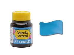 ACRILEX Barniz Vidrieras 37Ml Azul Turquesa 501