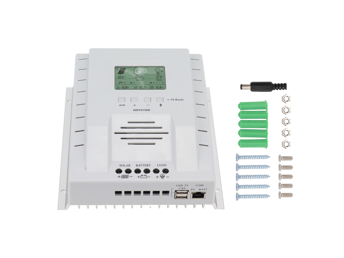 Regulador solar MPPT de 60 A, 12 V, 24 V, entrada máxima de 100 V