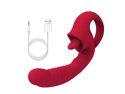 Vibrador De Masturbacin Para Lamer La Lengua De 10 Frecuencias Para Mujeres (rojo)