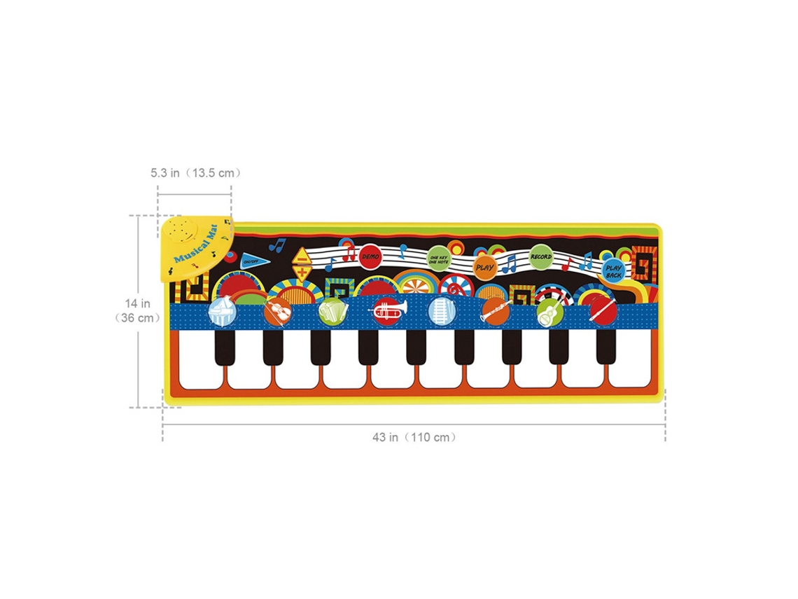 Tapete musical con piano de 19 teclas, teclado infantil, juguete educativo para la primera infancia, tapete de baile con pedal. Stelasplen