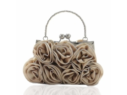 2026-bolsos De Noche Para Mujer De Satin Floral Con Flores De Rosa Bordadas Para Fiestas Y Bodas