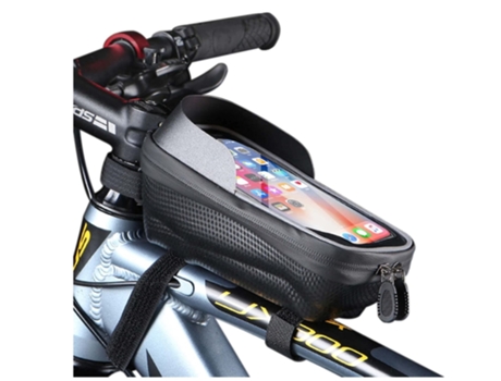 Bolsa para manillar de cuadro de bicicleta Chronus Bolsa para bicicleta Accesorios para bicicleta Regalos para ciclismo para hombres Negro BISBISOUS