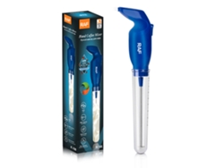 Espumador de leche para cafetera, batidora eléctrica, sifón manual, azul, YUNZII