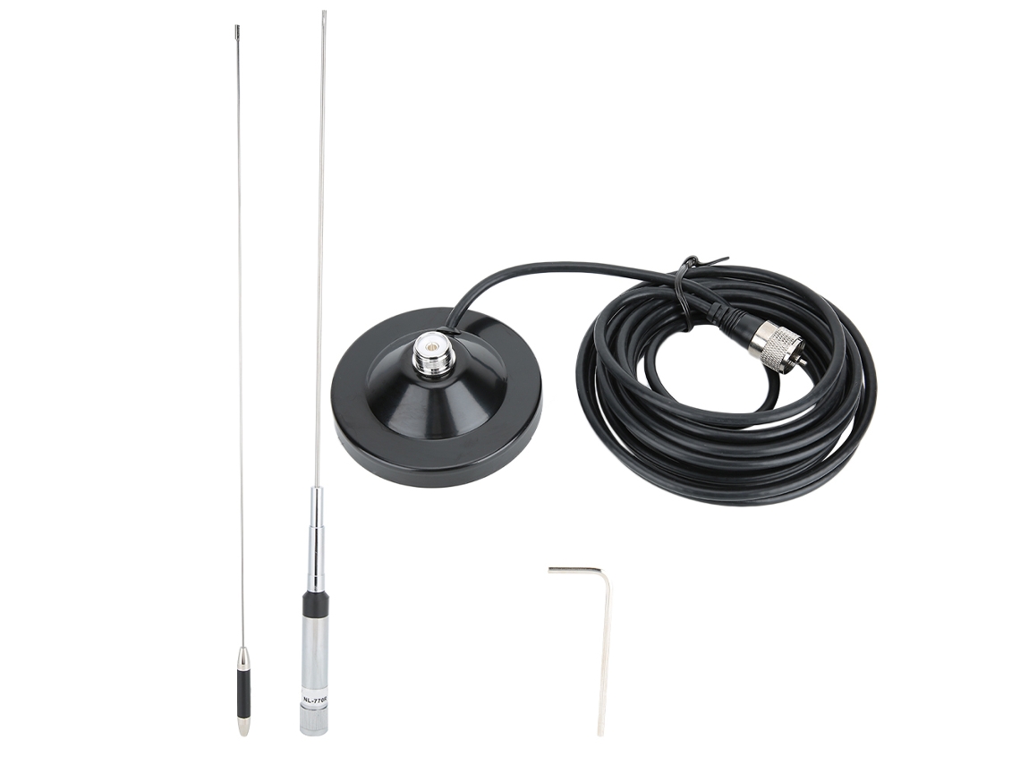 Antena De Rádio Para Carro Nl-770r De Banda Dupla 144/430mhz Alta Ganho Conector Uhf