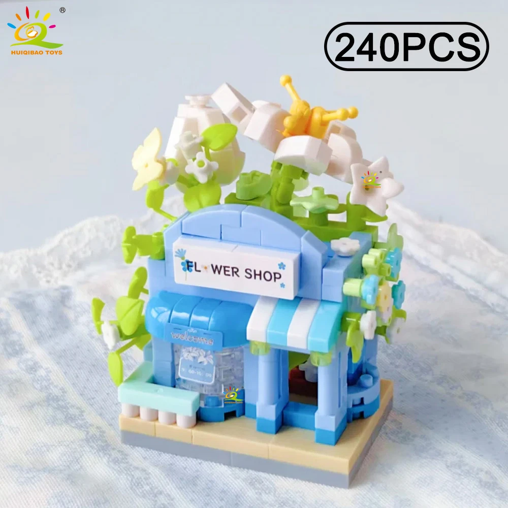 Maqueta de floristería en miniatura, escena de calle, preciosa.