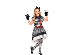 Disfraz de Niña WIDMANN payaso de ajedrez vintage (Tam.: 5 a 7 anos)
