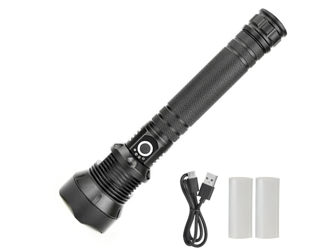 Linterna LED Yunzii, 150.000 lúmenes, alta luminosidad, resistencia al agua IPX7, 5 modos, color negro