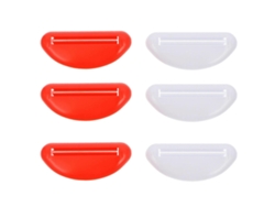 Exprimidor manual de pasta de dientes en tubo enrollable, 6 unidades, Rosewell