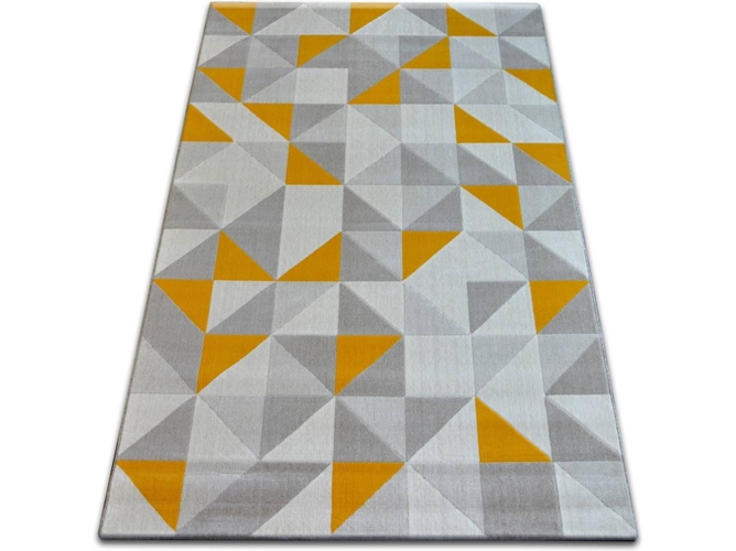 Alfombra DYWANY LUSZCZOW Scandi 18214-251 (Gris y Amarillo - 140 x 200 cm - Polipropileno)