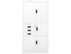 Armario de oficina 90x40x180 cm Acero blanco MAISON EXCLUSIVE