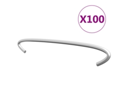Conjunto 100 Gancho de gaviones VIDAXL Plateado Acero