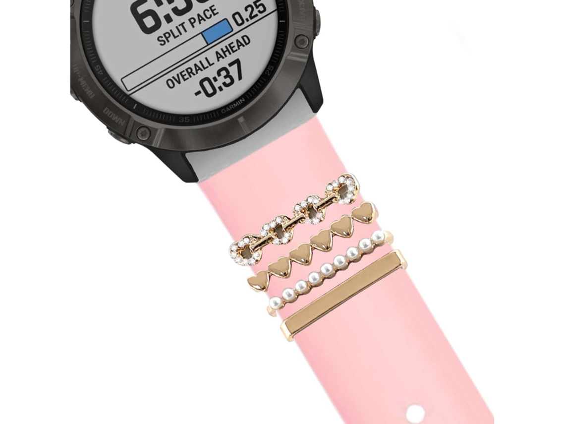 Correa Garmin Instinct Esports Edition Pulsera con Adorno Corazones Rosa