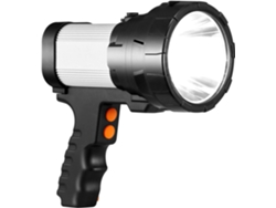 Linterna LED USB recargable, 15000 lúmenes, 10000mAh, resistente al agua (plateada)