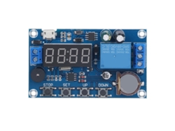 Módulo De Relé Con Temporizador 5 Periodos 24h Retardo Anticonnexión Inversa Alarma Buzzer Placa Controladora