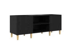 Maison Exclusive - Mueble Para Discos De Vinilo Roble Negro 121 X 38 X 48 Cm