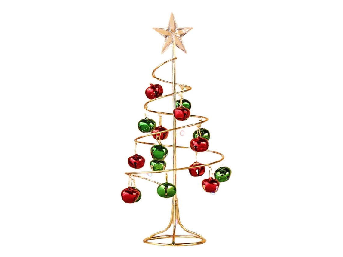 Árbol de Navidad decorativo para el hogar, la escuela y la oficina - Adorno de hierro con cascabeles - Decoración de mesa - Hengjian