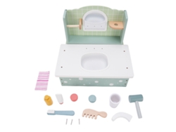 Tocador De Madera Para Niños Con Espejo - Juguete Educativo De Maquillaje Para Niños