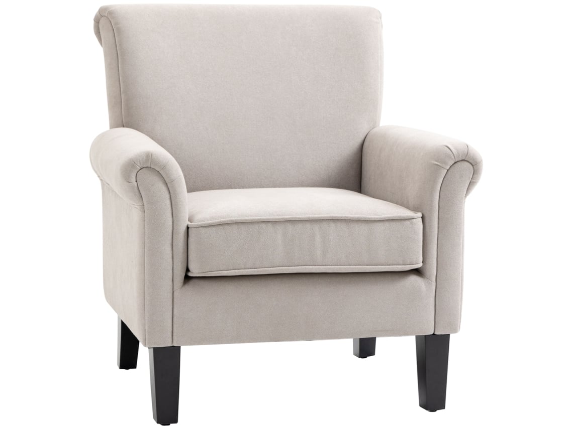 Sillón Nórdico, Reposabrazos, Madera, Poliéster, 79x78x87cm