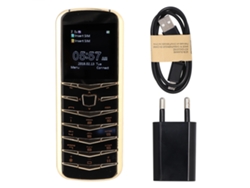 Mini Teléfono Celular V03 Dual Sim Pantalla Pequeña Espejo Metálico Con Batería De 600 Mah Y Soporte Multilingüe