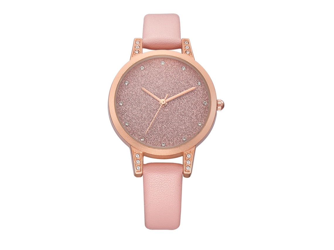 Relógio De Pulso Feminino Elegante Strass Pulseira Quartz Moda (vermelho)