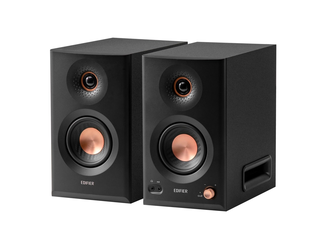 Altavoces de estudio Mr5 con sonido preciso y conectividad versátil. Edifier