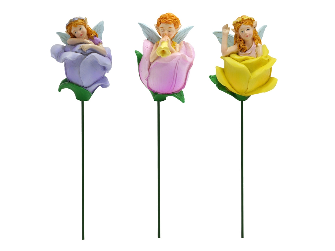 3 Estacas De Resina En Miniatura Para Jardín De Hadas, Decorativas En 3d Para Exteriores.