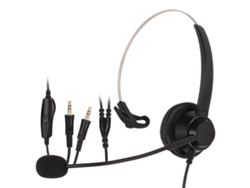 Fone De Ouvido Com Microfone H360pcmv Monaural Cancelamento De Ruído 3.5mm Para Pc Centro De Chamadas Escritório