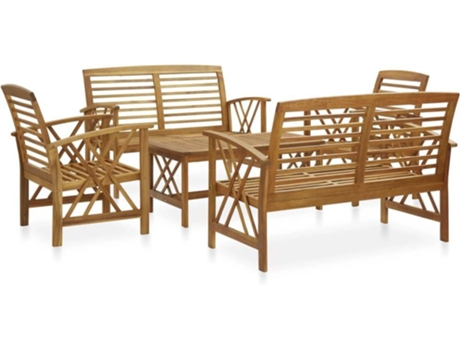 Conjunto 5 de muebles de jardín VIDAXL madera maciza de acacia