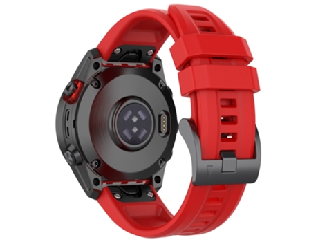 Correa de Silicona liberación rápida con hebilla para Garmin Fenix 7S/6S Pro/5S/5S Plus/Instinct 2S - tinto