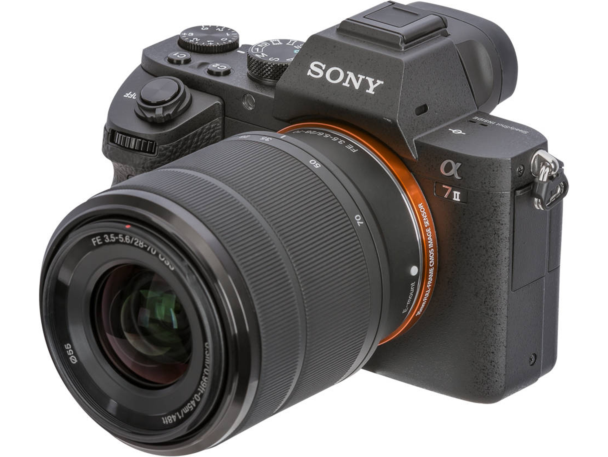 Kit Cámara Mirrorless SONY Alpha 7 Mark II + Objetivo 28-70mm (24.3 MP - Sensor: Full-Frame - ISO: 50 a 25 600)