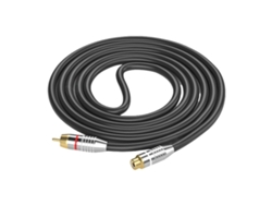 Cable alargador de audio con resistencia a la rotura mejorada para cine en casa, conexión Hi-Fi, subwoofer para amplificadores, cable plateado.
