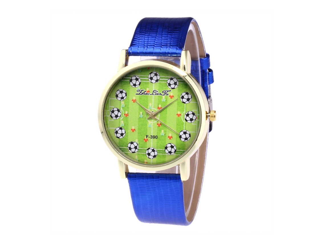 Reloj De Cuarzo Para Hombre Zhoulianfa Con Correa De Piel Azul Con Estampado De Cocodrilo F-390