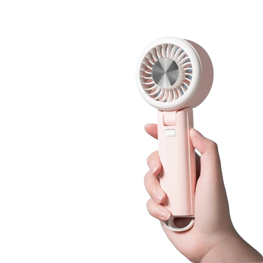 Ventilador Eléctrico De Alta Velocidad (rosa) Con Carga Usb, Diseño Plegable Y Ajuste De Tres Velocidades.