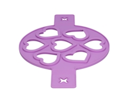 20du26 Molde de silicona reutilizable con forma de corazón para tortitas y huevos fritos (juguete de cocina)