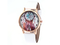 Reloj De Pulsera Analógico De Cuarzo Para Mujer Con Correa De Pu, Estilo Moderno Y Elegante, Blanco.