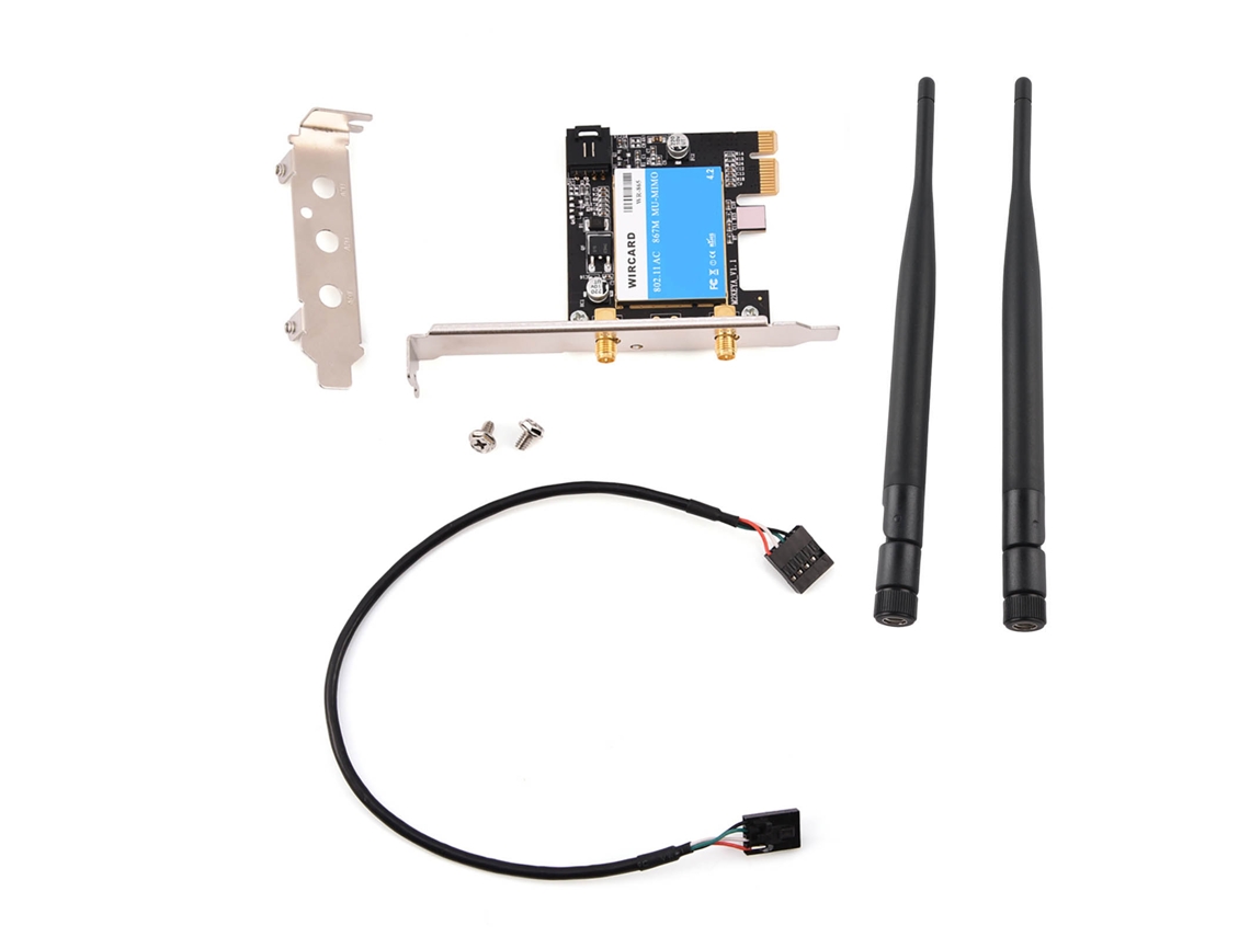 Tarjeta Inalámbrica Wifi De Doble Banda 2.4g 5g Con Bluetooth 4.2 Y Doble Antena