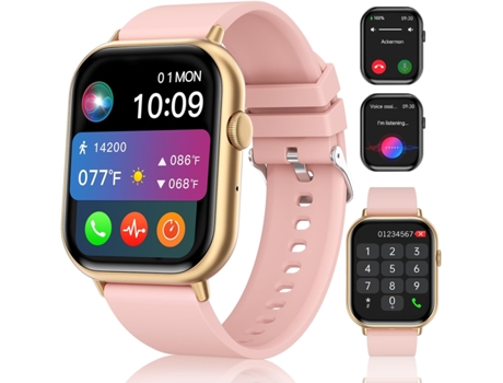Reloj inteligente con pantalla táctil completa de 2,01 pulgadas para teléfonos Android e iOS con monitor de frecuencia cardíaca y oxígeno en sangre...