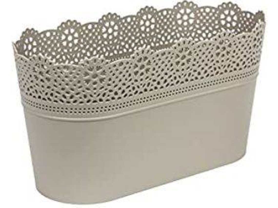 Maceta PROSPERPLAST Lace (Beis - 28.5 x 13.5 x 15.5 cm)